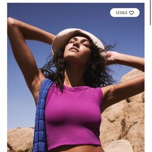 Free people: free throw muscle tank in vivid violet